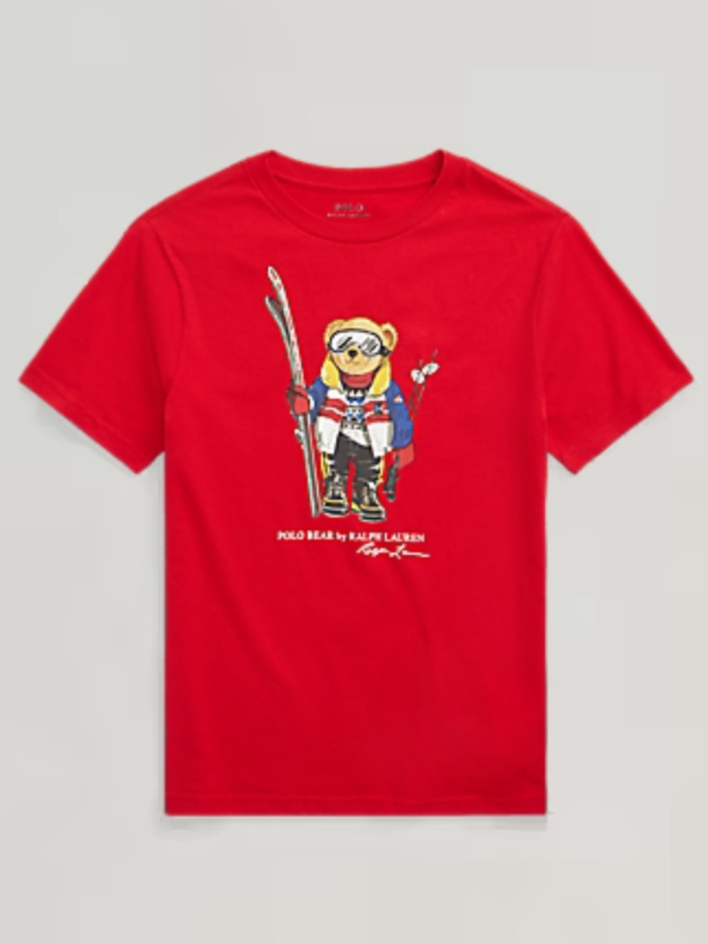 Polo by Ralph Lauren Red Polo Ski Bear Graphic Tee